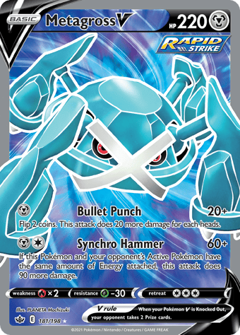 Metagross V Chilling Reign Pokemon Card
