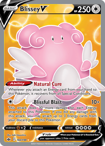 Blissey V Chilling Reign Pokemon Card