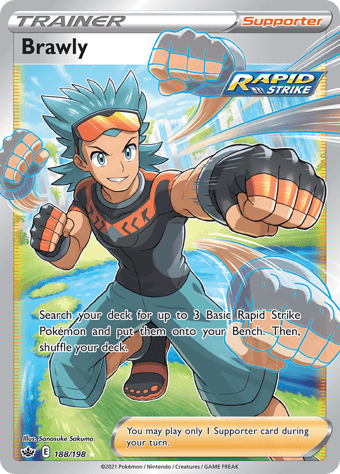 Brawly Chilling Reign Pokemon Card