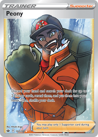 Peony Chilling Reign Pokemon Card
