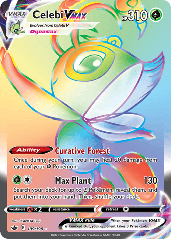 Celebi VMAX Chilling Reign Pokemon Card
