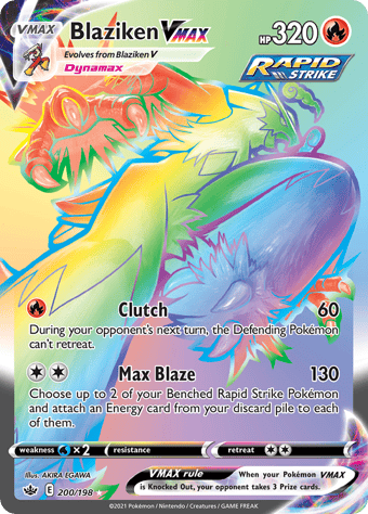 Blaziken VMAX Chilling Reign Pokemon Card