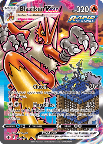 Blaziken VMAX Chilling Reign Pokemon Card