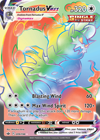Tornadus VMAX Chilling Reign Pokemon Card