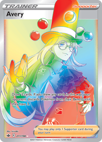Avery Chilling Reign Pokemon Card