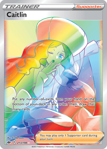 Caitlin Chilling Reign Pokemon Card