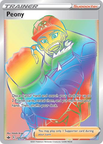 Peony Chilling Reign Pokemon Card