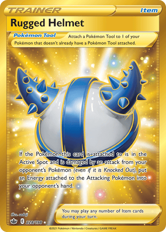 Rugged Helmet Chilling Reign Pokemon Card