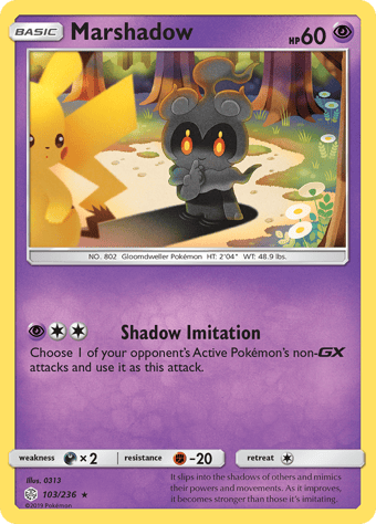 Marshadow Cosmic Eclipse Pokemon Card
