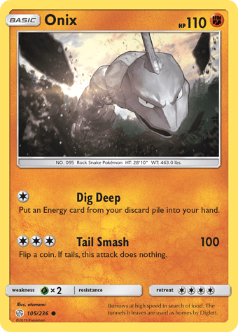Onix Cosmic Eclipse Pokemon Card
