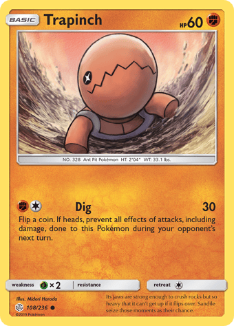 Trapinch Cosmic Eclipse Pokemon Card