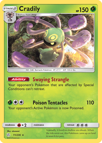 Cradily Cosmic Eclipse Pokemon Card