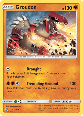 Groudon Cosmic Eclipse Pokemon Card