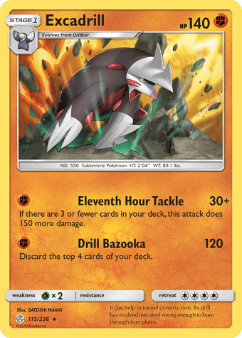 Excadrill Cosmic Eclipse Pokemon Card