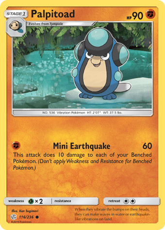 Palpitoad Cosmic Eclipse Pokemon Card