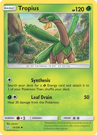 Tropius Cosmic Eclipse Pokemon Card