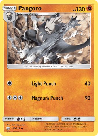 Pangoro Cosmic Eclipse Pokemon Card