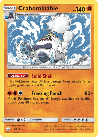 Crabominable Cosmic Eclipse Pokemon Card