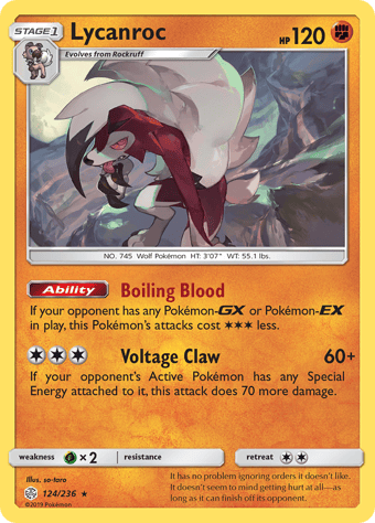 Lycanroc Cosmic Eclipse Pokemon Card