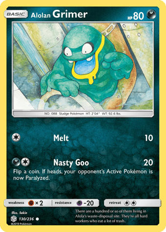 Alolan Grimer Cosmic Eclipse Pokemon Card