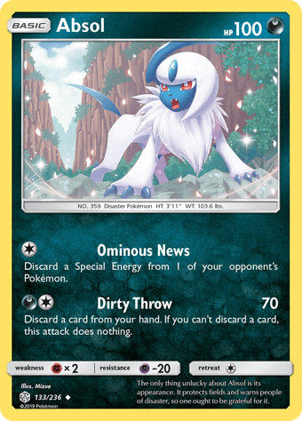 Absol Cosmic Eclipse Pokemon Card