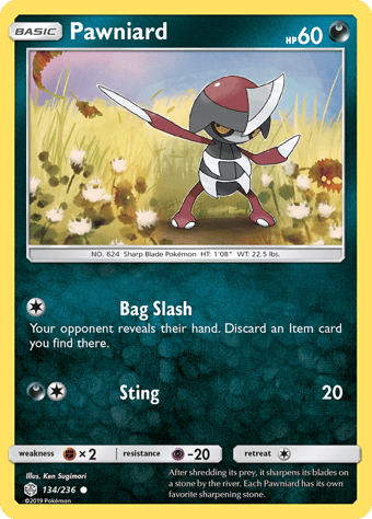 Pawniard Cosmic Eclipse Pokemon Card