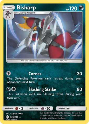 Bisharp Cosmic Eclipse Pokemon Card