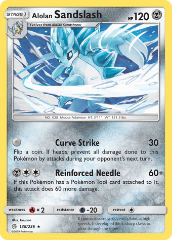 Alolan Sandslash Cosmic Eclipse Pokemon Card