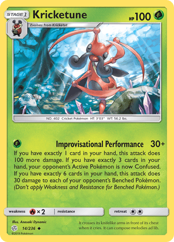 Kricketune Cosmic Eclipse Pokemon Card