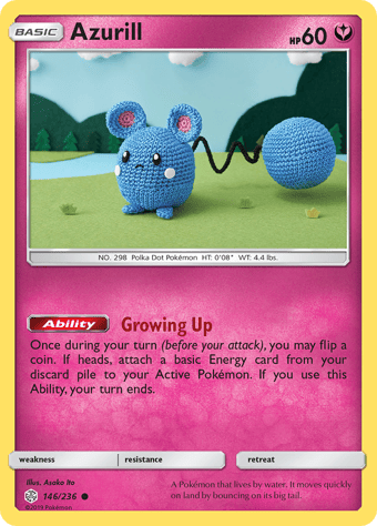 Azurill Cosmic Eclipse Pokemon Card