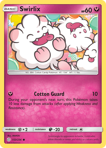 Swirlix Cosmic Eclipse Pokemon Card