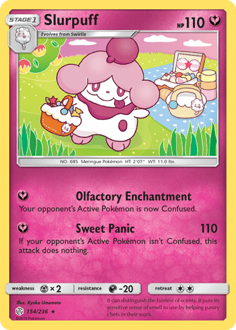 Slurpuff Cosmic Eclipse Pokemon Card