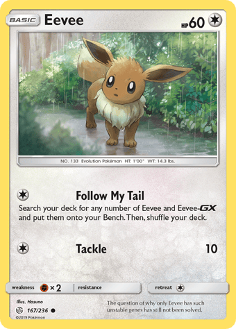 Eevee Cosmic Eclipse Pokemon Card