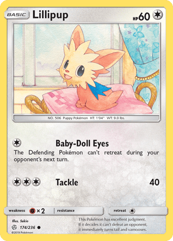 Lillipup Cosmic Eclipse Pokemon Card