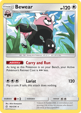 Bewear Cosmic Eclipse Pokemon Card
