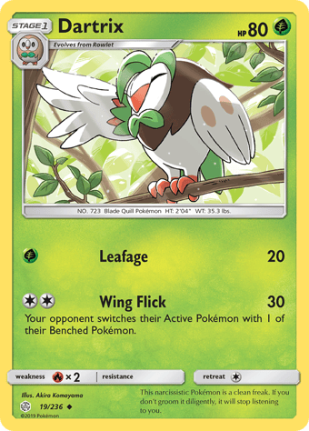 Dartrix Cosmic Eclipse Pokemon Card