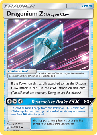 Dragonium Z: Dragon Claw Cosmic Eclipse Pokemon Card