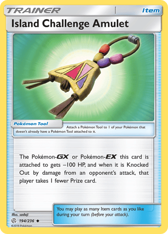 Island Challenge Amulet Cosmic Eclipse Pokemon Card