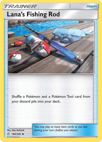 Lana's Fishing Rod Cosmic Eclipse Pokemon Card