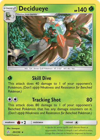 Decidueye Cosmic Eclipse Pokemon Card