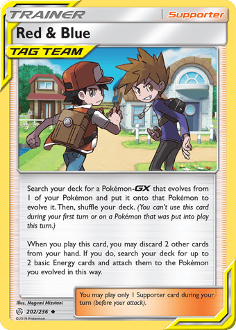 Red & Blue Cosmic Eclipse Pokemon Card