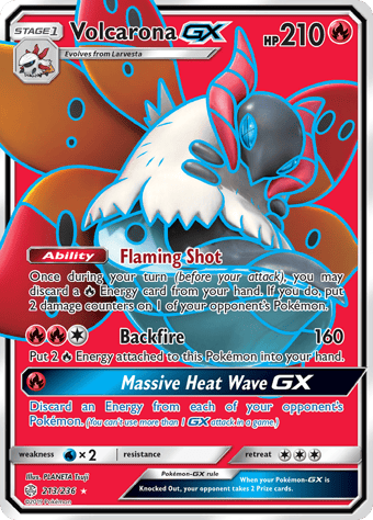 Volcarona-GX Cosmic Eclipse Pokemon Card