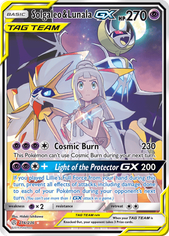 Solgaleo & Lunala-GX Cosmic Eclipse Pokemon Card