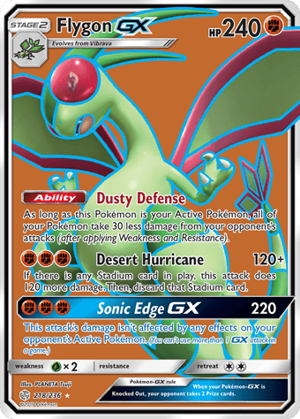 Flygon-GX Cosmic Eclipse Pokemon Card