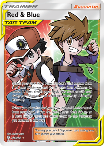 Red & Blue Cosmic Eclipse Pokemon Card