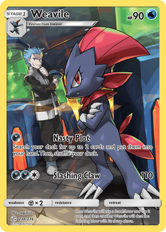 Weavile Cosmic Eclipse Pokemon Card