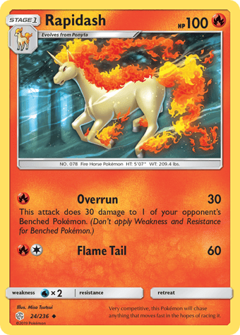 Rapidash Cosmic Eclipse Pokemon Card
