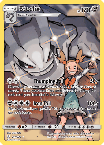Steelix Cosmic Eclipse Pokemon Card