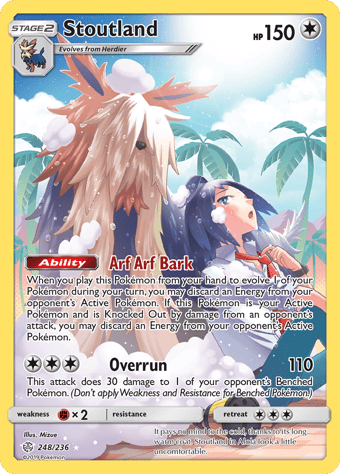 Stoutland Cosmic Eclipse Pokemon Card