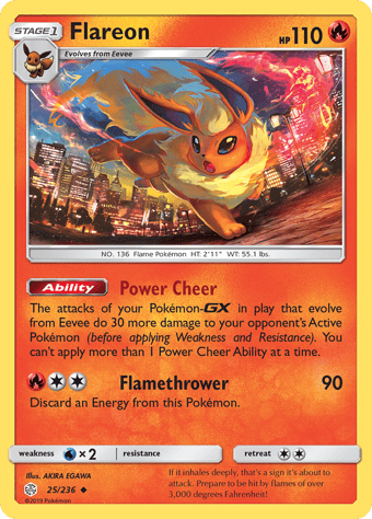 Flareon Cosmic Eclipse Pokemon Card